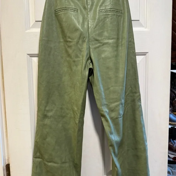 7 For All Mankind Olive Green Leather pants - Picture 5 of 5